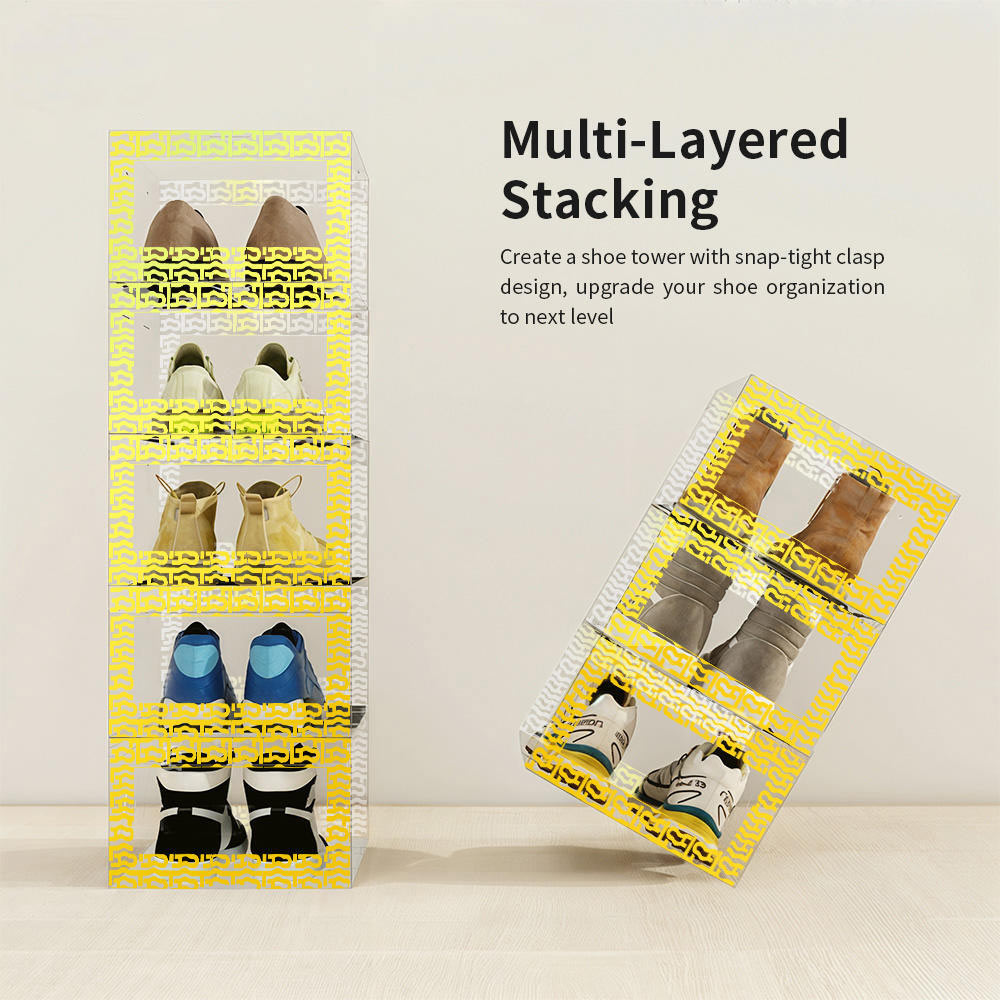 Custom Luxury Stackable Clear Shoe Storage Box