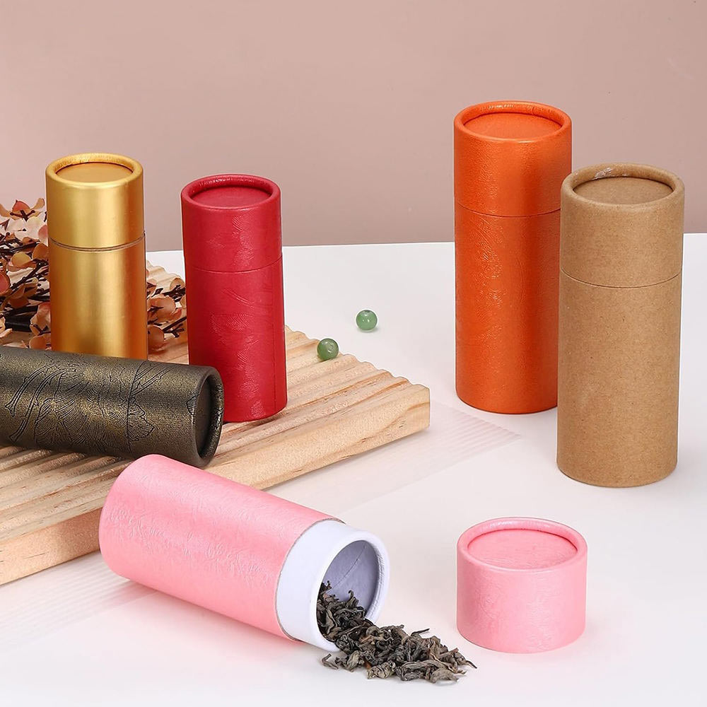 Custom Biodegradable Tea Paper Tube Packaging