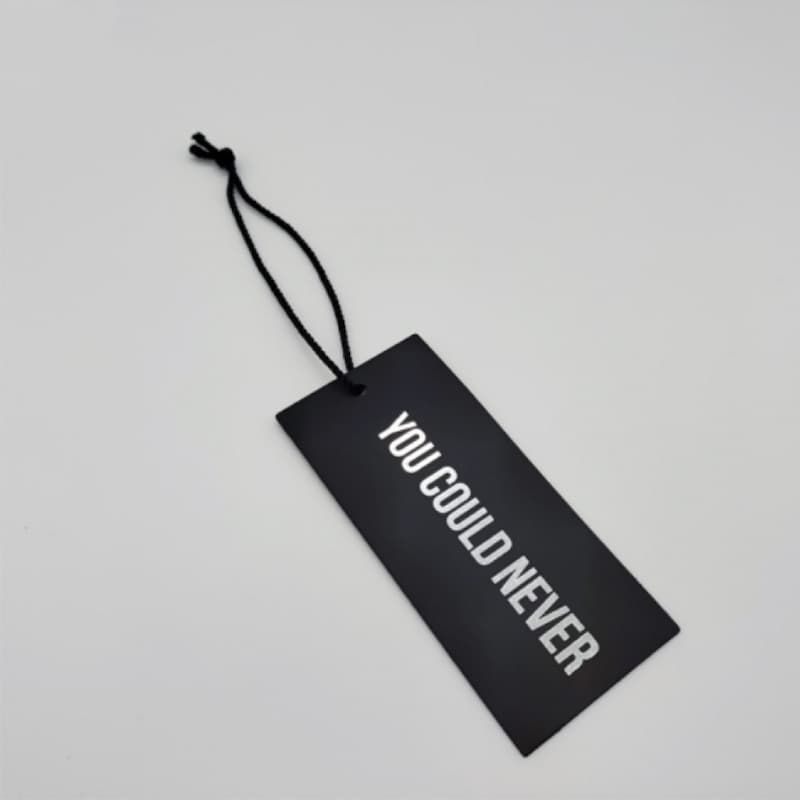 Custom logo embossed hangtag