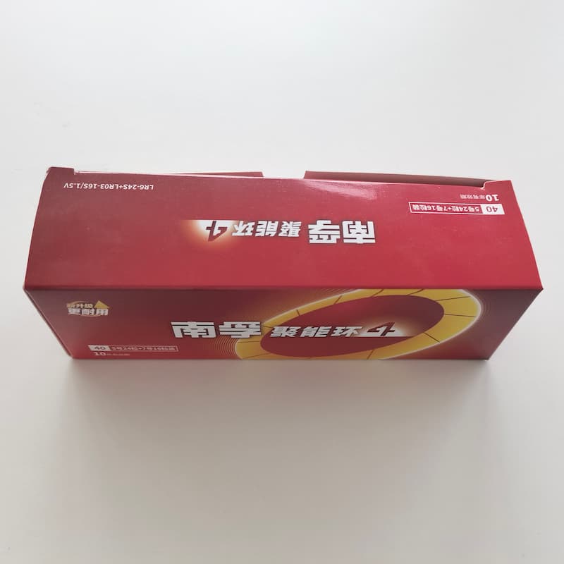 Tuck top battery retail paper box