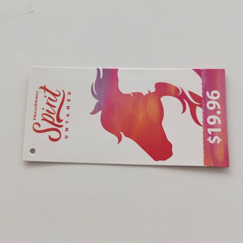 Punch-hole custom clothing hang tag
